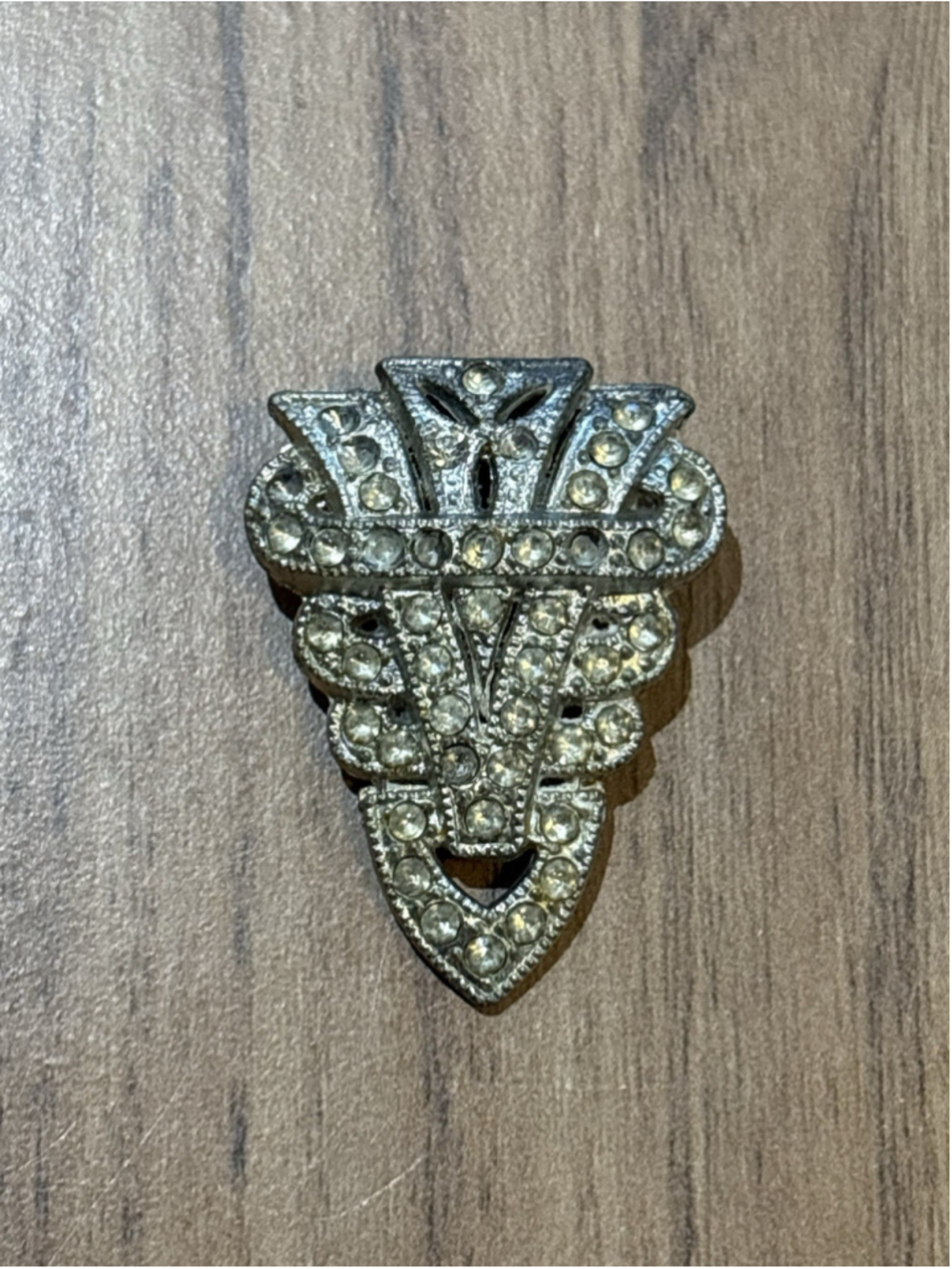 Art Deco Rhinestone Dress Clip Pat 1801128 Fur Clip Vintage Repair